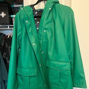 Kelly green Talbots rain coat